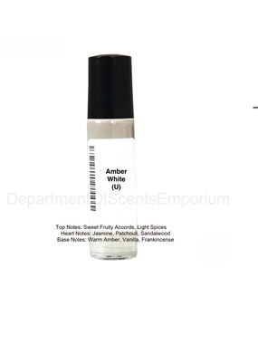 Amber White 1/3 oz Roll-on Fragrance Oil Ships today NWT